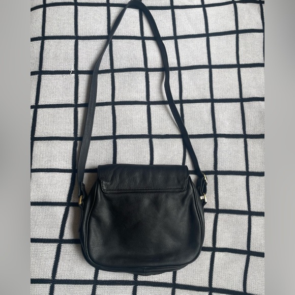 VINTAGE Black Leather Purse || Medium size - Picture 2 of 6